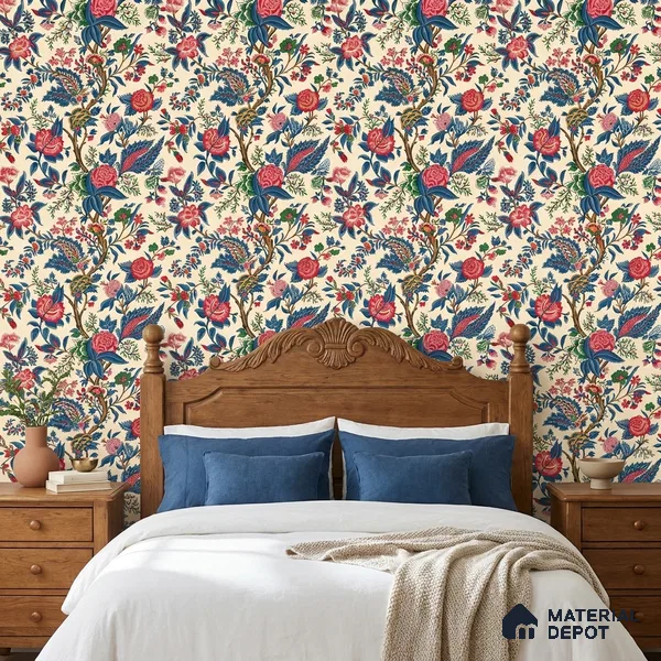 8048 | 10 Meter x 21 Inches Florals Look Wallpaper - 57.41 Sq. Ft.