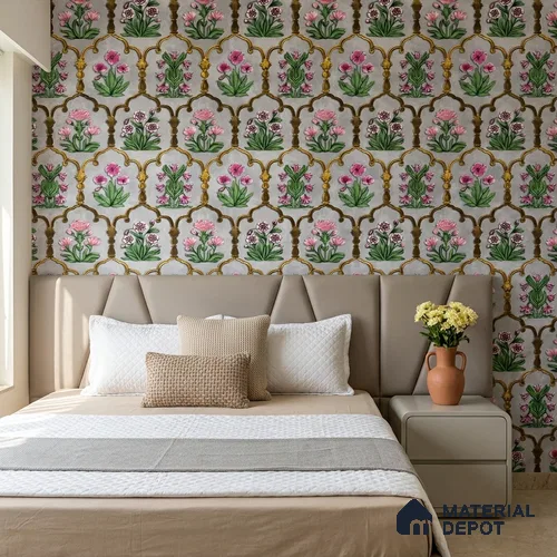 8051 | 10 Meter x 21 Inches Florals Look Wallpaper - 57.41 Sq. Ft.