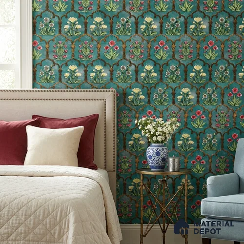 8052 | 10 Meter x 21 Inches Florals Look Wallpaper - 57.41 Sq. Ft.