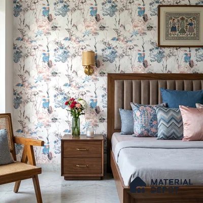 8054 | 10 Meter x 21 Inches Florals Look Wallpaper - 57.41 Sq. Ft.