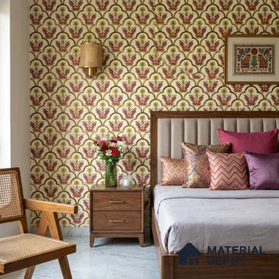 8057 | 10 Meter x 21 Inches Patterned Look Wallpaper - 57.41 Sq. Ft.
