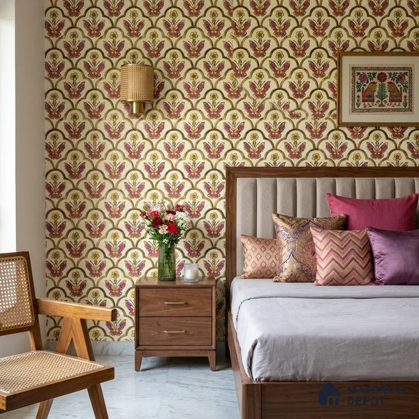 8057 | 10 Meter x 21 Inches Patterned Look Wallpaper - 57.41 Sq. Ft.