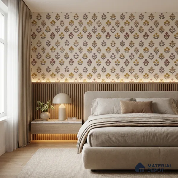 8061 | 10 Meter x 21 Inches Patterned Look Wallpaper - 57.41 Sq. Ft.