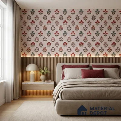 8063 | 10 Meter x 21 Inches Patterned Look Wallpaper - 57.41 Sq. Ft.