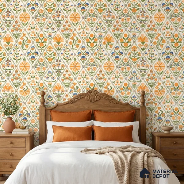 8064 | 10 Meter x 21 Inches Patterned Look Wallpaper - 57.41 Sq. Ft.