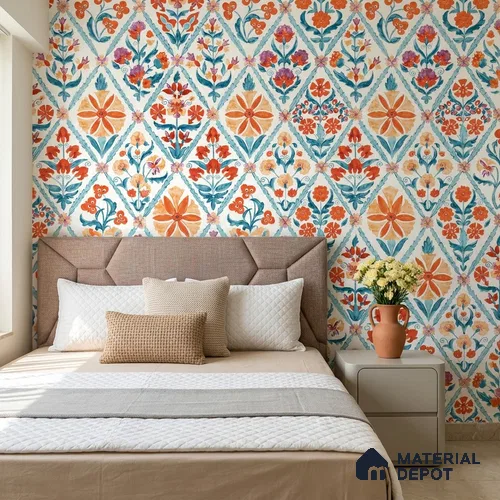 8066 | 10 Meter x 21 Inches Patterned Look Wallpaper - 57.41 Sq. Ft.