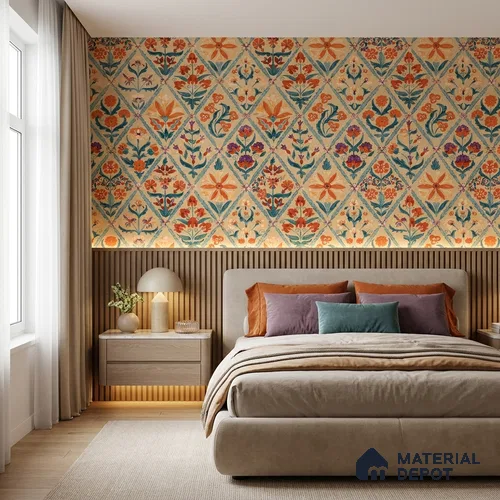 8067 | 10 Meter x 21 Inches Patterned Look Wallpaper - 57.41 Sq. Ft.