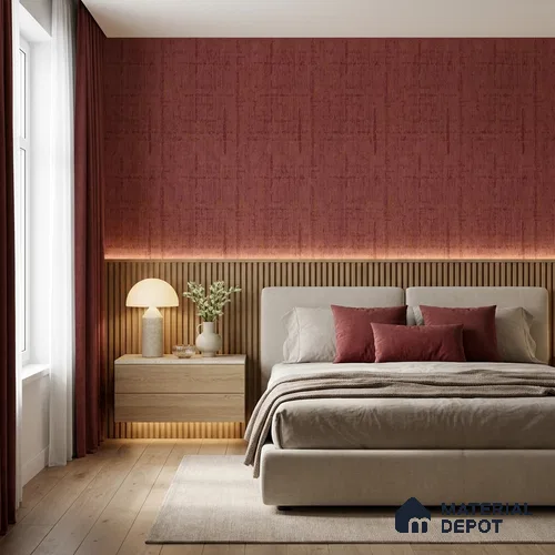 51244123 | 10 Meter x 21 Inch Fabric Look Wallpaper - 57 Sq. Ft.