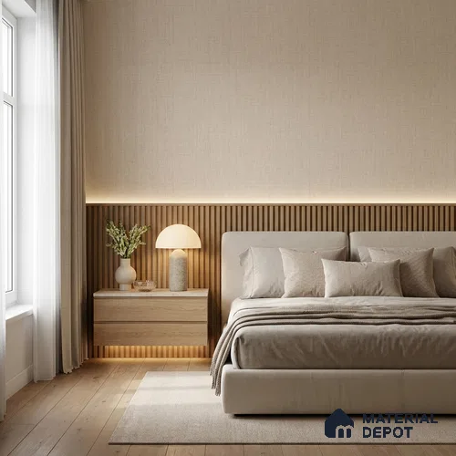 51244107 | 10 Meter x 21 Inch  Fabric Look Wallpaper - 57 Sq. Ft.