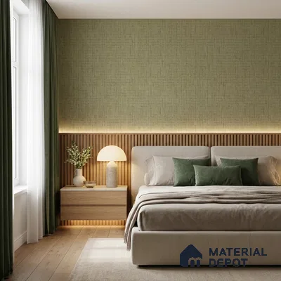 51244104 | 10 Meter x 21 Inch  Fabric Look Wallpaper - 57 Sq. Ft.