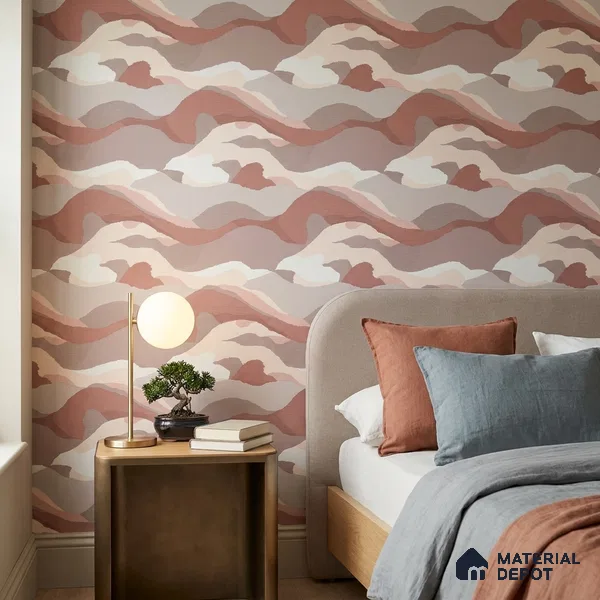 51244003 | Blush Pink Abstract Patterned Wallpaper - 10 Meter x 21 Inch, 57 Sq. Ft.