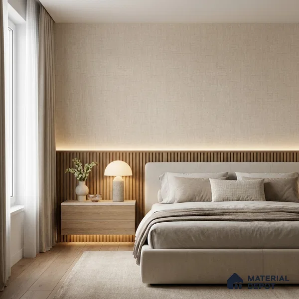 51244107 | 10 Meter x 21 Inch  Fabric Look Wallpaper - 57 Sq. Ft.