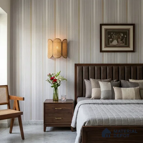 10329-3 | 5 Meter x 42 Inches Fabric Look Wallpaper - 57 Sq. Ft.