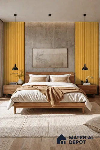 Honey Maple 10 ft x 0.85 ft (3060x260 mm) Prism Design Interior & Exterior Wall & Ceiling Panel - 21 mm | Suitable for Balcony, Facade & Open Area | Width is Subjected to 5% Variation