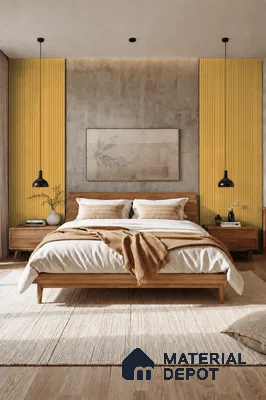 Honey Maple 10 ft x 0.89 ft (3060x270 mm) Unic Design Interior & Exterior Wall & Ceiling Panel - 15 mm | Suitable for Balcony, Facade & Open Area | Width is Subjected to 5% Variation