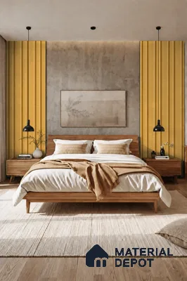 Honey Maple 10 ft x 0.89 ft (3060x270 mm) Wave Design Interior & Exterior Wall & Ceiling Panel - 16 mm | Suitable for Balcony, Facade & Open Area | Width is Subjected to 5% Variation