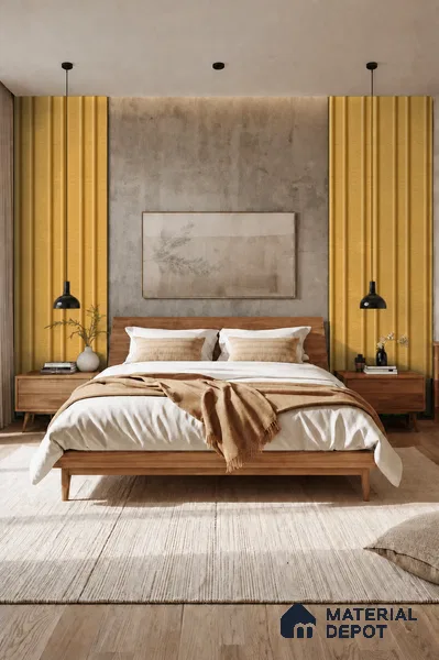 Honey Maple 10 ft x 0.89 ft (3060x270 mm) Wave Design Interior & Exterior Wall & Ceiling Panel - 16 mm | Suitable for Balcony, Facade & Open Area | Width is Subjected to 5% Variation