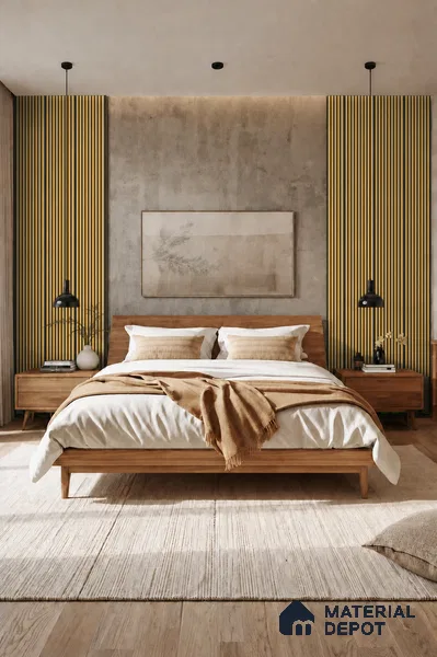 Honey Maple 10 ft x 0.85 ft (3060x260 mm) Prism Dual Tone Design Interior & Exterior Wall & Ceiling Panel - 21 mm | Suitable for Balcony, Facade & Open Area | Width is Subjected to 5% Variation