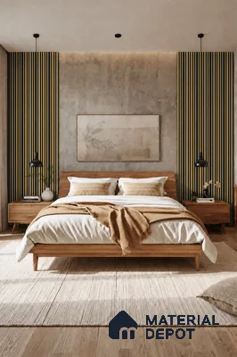 Honey Maple 10 ft x 0.89 ft (3060x270 mm) Stripes Dual Tone Design Interior & Exterior Wall & Ceiling Panel - 20 mm | Suitable for Balcony, Facade & Open Area | Width is Subjected to 5% Variation