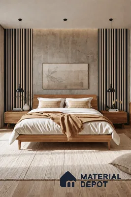Danish Teak 10 ft x 0.7 ft (3060x215 mm) Dome Dual Black Design Interior & Exterior Wall & Ceiling Panel - 20 mm | Suitable for Balcony, Facade & Open Area | Width is Subjected to 5% Variation