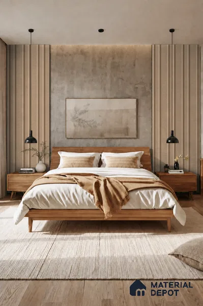 Danish Teak 10 ft x 0.89 ft (3060x270 mm) Wave Design Interior & Exterior Wall & Ceiling Panel - 16 mm | Suitable for Balcony, Facade & Open Area | Width is Subjected to 5% Variation