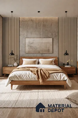 Danish Teak 10 ft x 0.7 ft (3060x215 mm) Dome Design Interior & Exterior Wall & Ceiling Panel - 20 mm | Suitable for Balcony, Facade & Open Area | Width is Subjected to 5% Variation