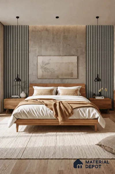 Oak Noir 10 ft x 0.7 ft (3060x215 mm) Dome Design Interior & Exterior Wall & Ceiling Panel - 20 mm | Suitable for Balcony, Facade & Open Area | Width is Subjected to 5% Variation
