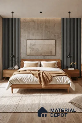 Oak Noir 10 ft x 0.89 ft (3060x270 mm) Stripes Dual Tone Design Interior & Exterior Wall & Ceiling Panel - 20 mm | Suitable for Balcony, Facade & Open Area | Width is Subjected to 5% Variation