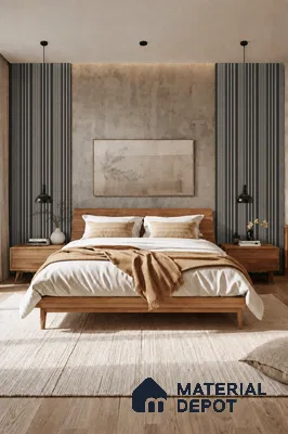 Oak Noir 10 ft x 0.89 ft (3060x270 mm) Unic Dual Tone Design Interior & Exterior Wall & Ceiling Panel - 15 mm | Suitable for Balcony, Facade & Open Area | Width is Subjected to 5% Variation