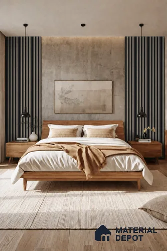 Oak Noir 10 ft x 0.7 ft (3060x215 mm) Dome Dual Black Design Interior & Exterior Wall & Ceiling Panel - 20 mm | Suitable for Balcony, Facade & Open Area | Width is Subjected to 5% Variation