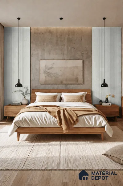 White Mist 10 ft x 0.89 ft (3060x270 mm) Unic Design Interior & Exterior Wall & Ceiling Panel - 15 mm | Suitable for Balcony, Facade & Open Area | Width is Subjected to 5% Variation