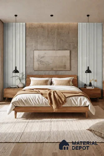 White Mist 10 ft x 0.89 ft (3060x270 mm) Wave Design Interior & Exterior Wall & Ceiling Panel - 16 mm | Suitable for Balcony, Facade & Open Area | Width is Subjected to 5% Variation