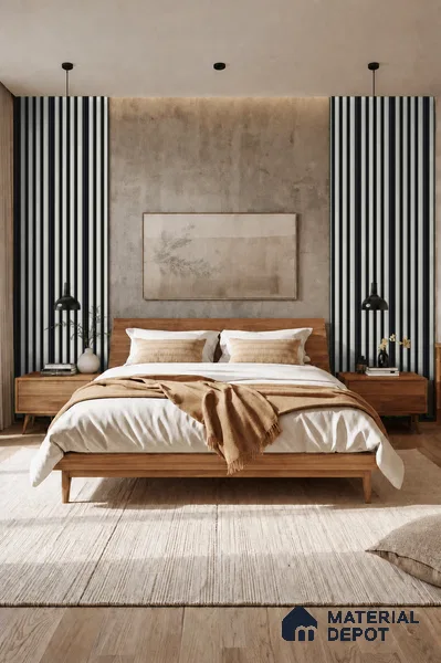 White Mist 10 ft x 0.7 ft (3060x215 mm) Dome Dual Black Design Interior & Exterior Wall & Ceiling Panel - 20 mm | Suitable for Balcony, Facade & Open Area | Width is Subjected to 5% Variation