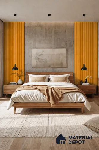 Gold Maple 10 ft x 0.85 ft (3060x260 mm) Prism Design Interior & Exterior Wall & Ceiling Panel - 21 mm | Suitable for Balcony, Facade & Open Area | Width is Subjected to 5% Variation