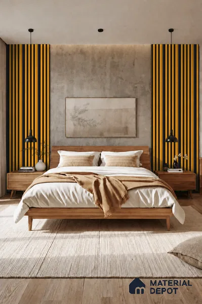 Gold Maple 10 ft x 0.7 ft (3060x215 mm) Dome Dual Black Design Interior & Exterior Wall & Ceiling Panel - 20 mm | Suitable for Balcony, Facade & Open Area | Width is Subjected to 5% Variation