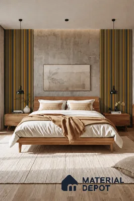 Gold Maple 10 ft x 0.89 ft (3060x270 mm) Stripes Dual Tone Design Interior & Exterior Wall & Ceiling Panel - 20 mm | Suitable for Balcony, Facade & Open Area | Width is Subjected to 5% Variation