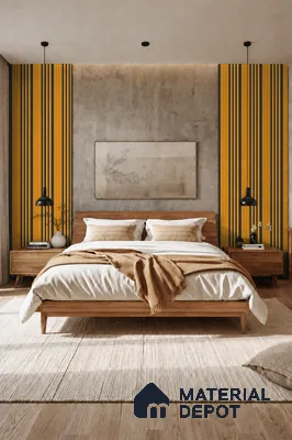 Gold Maple 10 ft x 0.89 ft (3060x270 mm) Unic Dual Tone Design Interior & Exterior Wall & Ceiling Panel - 15 mm | Suitable for Balcony, Facade & Open Area | Width is Subjected to 5% Variation