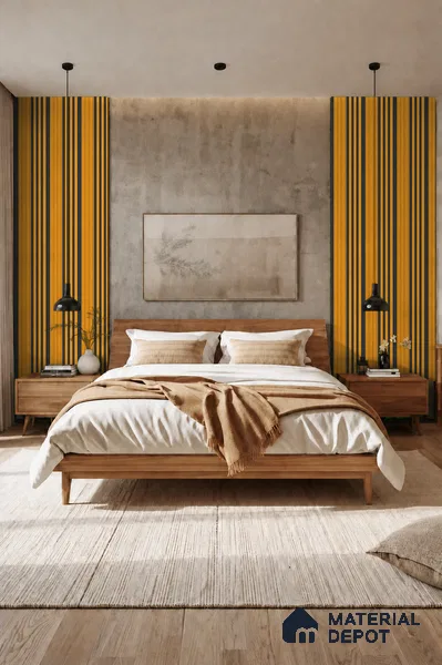 Gold Maple 10 ft x 0.89 ft (3060x270 mm) Unic Dual Tone Design Interior & Exterior Wall & Ceiling Panel - 15 mm | Suitable for Balcony, Facade & Open Area | Width is Subjected to 5% Variation