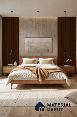 English Nut 10 ft x 0.85 ft (3060x260 mm) Prism Design Interior & Exterior Wall & Ceiling Panel - 21 mm | Suitable for Balcony, Facade & Open Area | Width is Subjected to 5% Variation