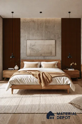 English Nut 10 ft x 0.85 ft (3060x260 mm) Prism Design Interior & Exterior Wall & Ceiling Panel - 21 mm | Suitable for Balcony, Facade & Open Area | Width is Subjected to 5% Variation