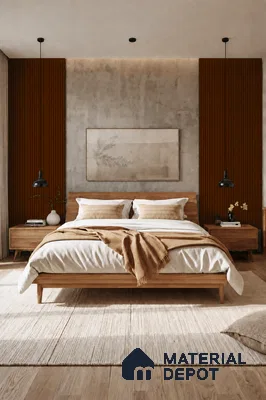 English Nut 10 ft x 0.89 ft (3060x270 mm) Unic Design Interior & Exterior Wall & Ceiling Panel - 15 mm | Suitable for Balcony, Facade & Open Area | Width is Subjected to 5% Variation