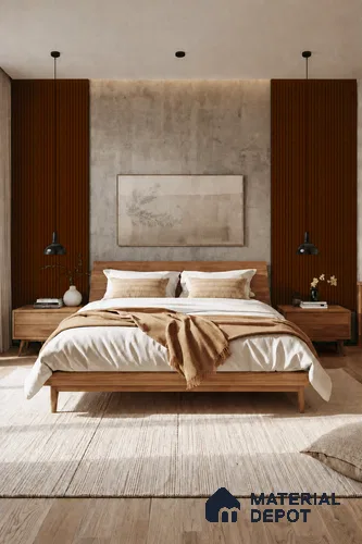 English Nut 10 ft x 0.89 ft (3060x270 mm) Unic Design Interior & Exterior Wall & Ceiling Panel - 15 mm | Suitable for Balcony, Facade & Open Area | Width is Subjected to 5% Variation