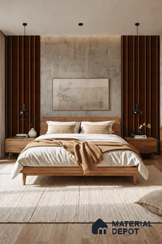 English Nut 10 ft x 0.89 ft (3060x270 mm) Wave Design Interior & Exterior Wall & Ceiling Panel - 16 mm | Suitable for Balcony, Facade & Open Area | Width is Subjected to 5% Variation
