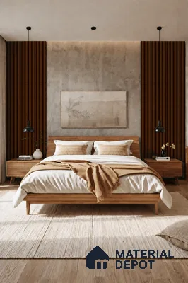 English Nut 10 ft x 0.7 ft (3060x215 mm) Dome Design Interior & Exterior Wall & Ceiling Panel - 20 mm | Suitable for Balcony, Facade & Open Area | Width is Subjected to 5% Variation