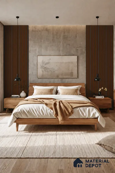 English Nut 10 ft x 0.85 ft (3060x260 mm) Prism Dual Tone Design Interior & Exterior Wall & Ceiling Panel - 21 mm | Suitable for Balcony, Facade & Open Area | Width is Subjected to 5% Variation