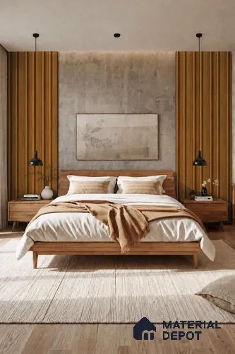 Oak Wood Ocre 10 ft x 0.89 ft (3060x270 mm) Wave Design Interior & Exterior Wall & Ceiling Panel - 16 mm | Suitable for Balcony, Facade & Open Area | Width is Subjected to 5% Variation