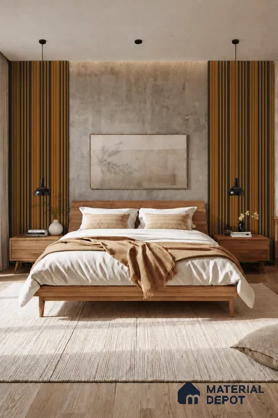 Oak Wood Ocre 10 ft x 0.89 ft (3060x270 mm) Unic Dual Tone Design Interior & Exterior Wall & Ceiling Panel - 15 mm | Suitable for Balcony, Facade & Open Area | Width is Subjected to 5% Variation