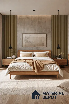 Spiced Walnut 10 ft x 0.89 ft (3060x270 mm) Stripes Design Interior & Exterior Wall & Ceiling Panel - 20 mm | Suitable for Balcony, Facade & Open Area | Width is Subjected to 5% Variation