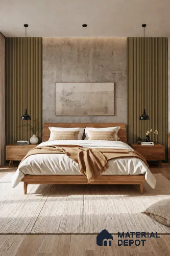 Spiced Walnut 10 ft x 0.89 ft (3060x270 mm) Stripes Design Interior & Exterior Wall & Ceiling Panel - 20 mm | Suitable for Balcony, Facade & Open Area | Width is Subjected to 5% Variation