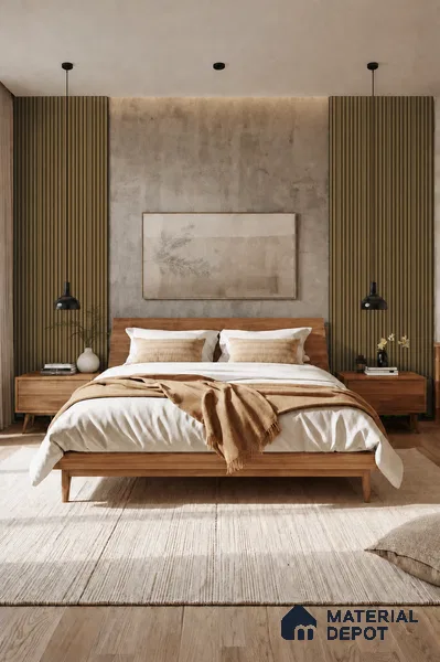 Spiced Walnut 10 ft x 0.89 ft (3060x270 mm) Stripes Design Interior & Exterior Wall & Ceiling Panel - 20 mm | Suitable for Balcony, Facade & Open Area | Width is Subjected to 5% Variation